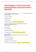 TCFP Firefighter II &lpar;FF2&rpar; Practice Final &ndash; Verified Questions and Correct Answers 2025&sol;2026