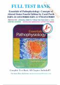 Test Bank for Essentials of Pathophysiology&colon; Concepts of Altered States 4th Edition by Carol Porth ISBN 9781451190809 Chapter 1-46 &vert; Complete Guide A&plus;