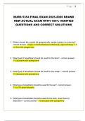 NURS 5354 FINAL EXAM 2025-2026 BRAND NEW ACTUAL EXAM WITH 100- VERIFIED QUESTIONS AND CORRECT SOLUTIONS 
