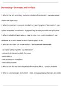 Dermatology - Dermatitis and Psoriasis Questions and Answers &lpar;100 &percnt;Score&rpar; Latest Updated  2026