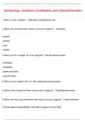 Dermatology - Acneiform&comma; Cornification&comma; and Lichenoid Disorders Questions and  Answers &lpar;100 &percnt;Score&rpar; Latest Updated 2026