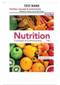 TEST BANK for Nutrition&colon; Concepts & Controversies&comma; 16th Edition by Frances Sizer and Ellie Whitney &vert;fully covered&vert;