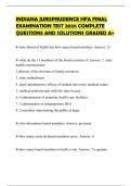 INDIANA JURISPRUDENCE HFA FINAL EXAMINATION TEST 2026 COMPLETE QUESTIONS AND SOLUTIONS GRADED A&plus;