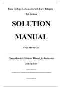 Solution Manual for Basic College Mathematics with Early Integers 3rd Edition by Elayn Martin-Gay 
