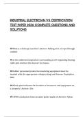 INDUSTRIAL ELECTRICIAN V5 CERTIFICATION TEST PAPER 2026 COMPLETE QUESTIONS AND SOLUTIONS