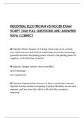 INDUSTRIAL ELECTRICIAN V5 NCCER EXAM SCRIPT 2026 FULL QUESTIONS AND ANSWERS 100&percnt; CORRECT
