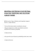 INDUSTRIAL ELECTRICIAN V5 NCCER FINAL EXAM 2026 QUESTIONS AND SOLUTIONS ALREADY PASSED