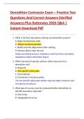 Demolition Contractor Exam &ndash; Practice Test  Questions And Correct Answers &lpar;Verified  Answers&rpar; Plus Rationales 2026 Q&A &vert;  Instant Download Pdf 