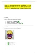 BIOL251 Human Anatomy & Physiology I w&sol;Lab 2025 &vert; Module 3 Exam Review &vert; 80&plus; Questions and Answers &vert; Portage Learning &vert; LockDown Browser