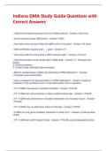 Indiana QMA Study Guide Questions with Correct Answers