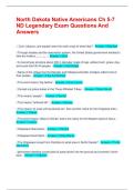 North Dakota Native Americans Ch 5-7 ND Legendary Exam Questions And Answers