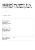 SonicWall SNSA 7 Exam Preparation Newest 2025&sol;2026 Complete Questions And Correct Answers &lpar;Verified Answers&rpar;&vert;Already Graded A&plus;