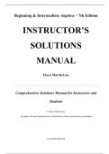 INSTRUCTOR&rsquo;S SOLUTIONS MANUAL &mdash; Beginning & Intermediate Algebra&comma; 7th Edition &mdash; Elayn Martin-Gay &mdash; ISBN 9780137644520