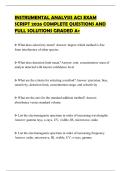 INSTRUMENTAL ANALYSIS ACS EXAM SCRIPT 2026 COMPLETE QUESTIONS AND FULL SOLUTIONS GRADED A&plus;