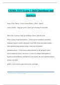 COMS 3333 Exam 1 2026 Questions and Answers