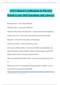 AOTA Board Certification in Physical Rehab Exam 2026 Questions and Answers