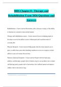 DHS Chapter 8 - Therapy and Rehabilitation Exam 2026 Questions and Answers