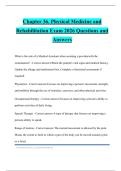Chapter 36&period; Physical Medicine and Rehabilitation Exam 2026 Questions and Answers