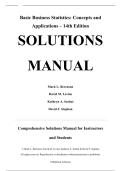 SOLUTIONS MANUAL &mdash; Basic Business Statistics&colon; Concepts and Applications&comma; 14th Edition &mdash; Mark L&period; Berenson&comma; David M&period; Levine&comma; Kathryn A&period; Szabat&comma; David F&period; Stephan