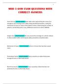 MOD 3 68W EXAM QUESTIONS WITH CORRECT ANSWERS