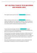 A&P 102 FINAL EXAM IVY TECH QUESTIONS AND ANSWERS 2025