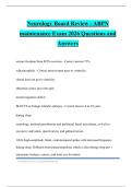 Neurology Board Review - ABPN maintenance Exam 2026 Questions and Answers