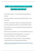 ABPN Neuro Boards Review Exam 2026 Questions and Answers