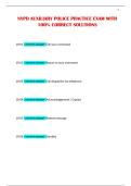 NYPD AUXILIARY POLICE PRACTICE EXAM WITH 100&percnt; CORRECT SOLUTIONS
