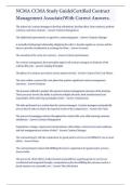 NCMA CCMA Study Guide &lpar;2025&rpar; &ndash; Certified Contract Management Associate Exam with Verified Questions and Correct Answers