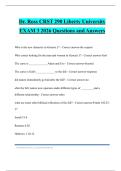 Dr&period; Ross CRST 290 Liberty University EXAM 3 2026 Questions and Answers