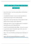 APPH 1040 Quiz 2 Exam 2026 Questions and Answers