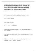 INTERMEDIATE ACCOUNTING 1 EXAMPREP FULLY SOLVED QUESTIONS AND VERIFIED ANSWERS FOR GUARANTEED PASS