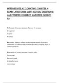 INTERMEDIATE ACCOUNTING CHAPTER 4 EXAM LATEST 2026 WITH ACTUAL QUESTIONS AND VERIFIED CORRECT ANSWERS GRADED A&plus;