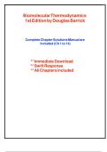 Biomolecular Thermodynamics 1st Edition Barrick &ndash; Complete Solutions Manual &lpar;Chapters 1-14&rpar; &ndash; Instant Download