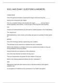 SOCL 4465 EXAM 1 QUESTIONS & ANSWERS