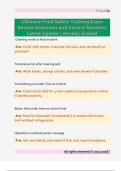 Ultimate Food Safety Training Exam  Review Questions and Correct Answers&sol;  Latest Update &sol; Already Grade