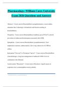 Pharmacology- WIlliam Carey University Exam 2026 Questions and Answers