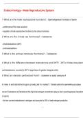 Endocrinology - Male Reproductive System Questions and Answers &lpar;100  &percnt;Score&rpar; Latest Updated 2026