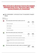 WGU D775 Into to Business Finance PA Updated 2025&sol;2026 Study Pack &vert; Real Exam Q&A &vert; 100&percnt; Correct Answers &vert; A&plus; Guaranteed