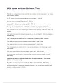 WA state written Drivers Test  NEWEST 2026&sol;2027 ACTUAL EXAM COMPLETE QUESTIONS AND CORRECT DETAILED ANSWERS &lpar;VERIFIED ANSWERS&rpar; &vert;ALREADY GRADED A&plus;&vert;&vert;BRAND NEW&excl;&excl;