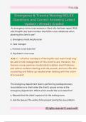 Emergency & Trauma Nursing NCLEX  Questions and Correct Answers&sol; Latest  Update &sol; Already Graded 