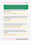 Emergency and Trauma Nursing  Questions and Correct Answers&sol; Latest  Update &sol; Already Graded