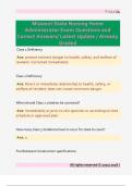 Missouri State Nursing Home  Administrator Exam Questions and  Correct Answers&sol; Latest Update &sol; Already  Graded