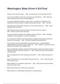 Washington State Driver's Ed Final  NEWEST 2026&sol;2027 ACTUAL EXAM COMPLETE QUESTIONS AND CORRECT DETAILED ANSWERS &lpar;VERIFIED ANSWERS&rpar; &vert;ALREADY GRADED A&plus;&vert;&vert;BRAND NEW&excl;&excl;
