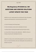 REx Regulatory PN EXAM ALL 300 QUESTIONS AND VERIFIED SOLUTIONS LATEST UPDATE THIS YEAR