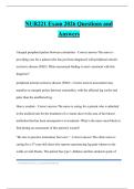 NUR221 Exam 2026 Questions and Answers