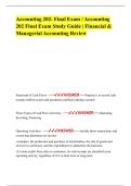 Accounting 202- Final Exam &sol; Accounting 202 Final Exam Study Guide &vert; Financial & Managerial Accounting Review