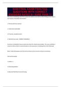 N354 FINAL EXAM PRACTICE QUESTIONS WITH CORRECT ANSWERS RATED A&plus; SURE PASS &excl;&excl;&excl;