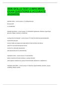 3006 SKILLS TEST 2 INPA MEDS EXAM QUESTIONS & ACCURATE ANSWERS