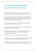IAM Certificate Study Guide Exam Questions With Correct Answers